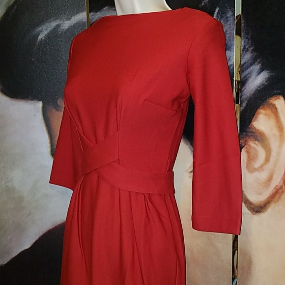 Tatyana Vickie Red RockABilly Pencil Dress Pinup - Picture 4 of 8